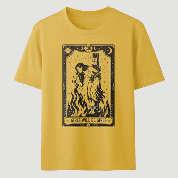 Girls Will Be Girls Witch With Sigarete T-Shirt Women's Rights