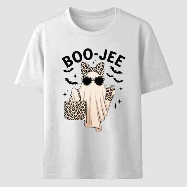 Boo Jee Ghost Leopard Ghost Halloween T-Shirt