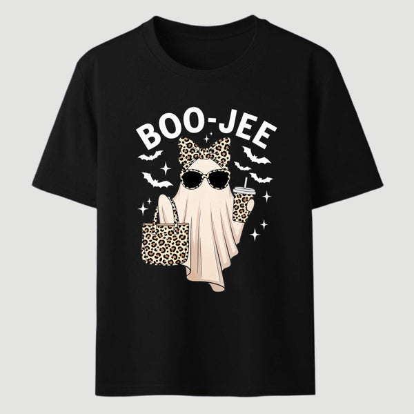 Boo Jee Ghost Leopard Ghost Halloween T-Shirt