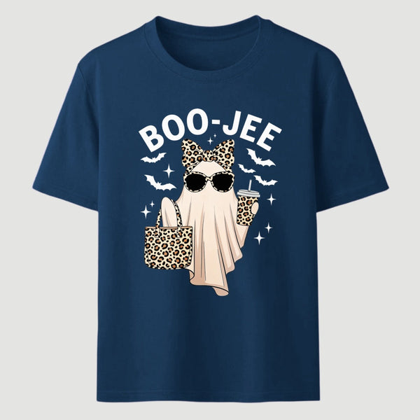 Boo Jee Ghost Leopard Ghost Halloween T-Shirt