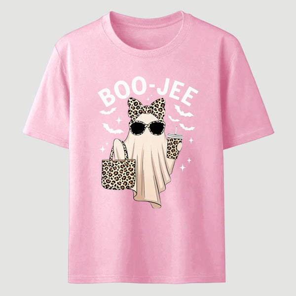 Boo Jee Ghost Leopard Ghost Halloween T-Shirt