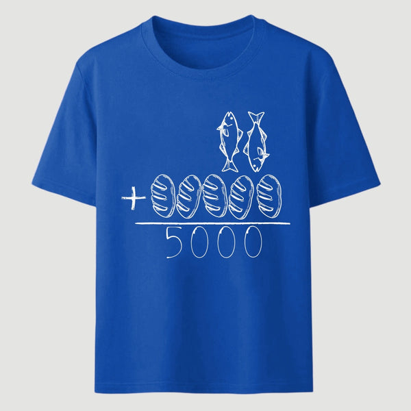 2 Fishes 5 Breads Jesus Feeds The 5000 Christian Bible Verses T-Shirt