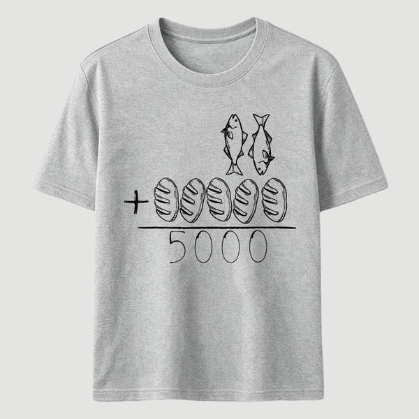2 Fishes 5 Breads Jesus Feeds The 5000 Christian Bible Verses T-Shirt