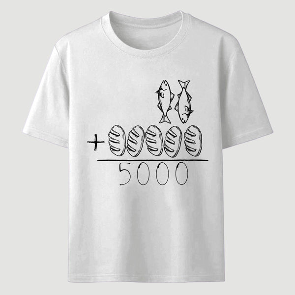 2 Fishes 5 Breads Jesus Feeds The 5000 Christian Bible Verses T-Shirt