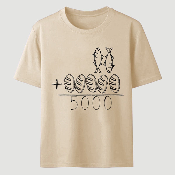 2 Fishes 5 Breads Jesus Feeds The 5000 Christian Bible Verses T-Shirt