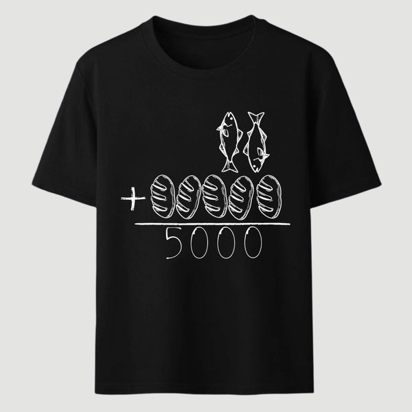 2 Fishes 5 Breads Jesus Feeds The 5000 Christian Bible Verses T-Shirt