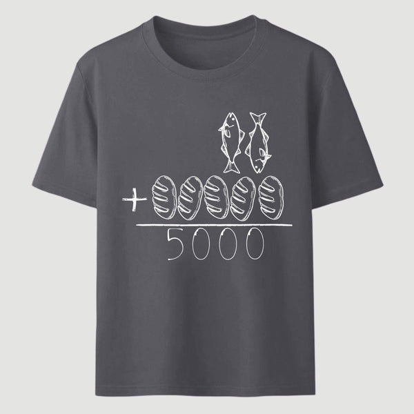 2 Fishes 5 Breads Jesus Feeds The 5000 Christian Bible Verses T-Shirt