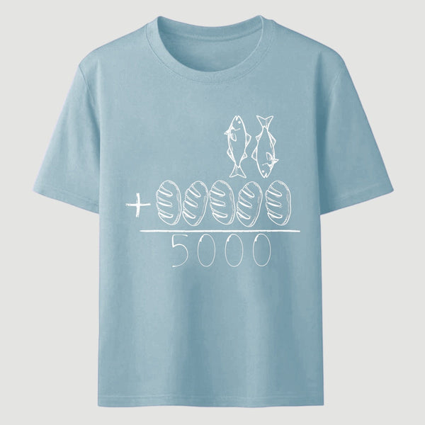 2 Fishes 5 Breads Jesus Feeds The 5000 Christian Bible Verses T-Shirt