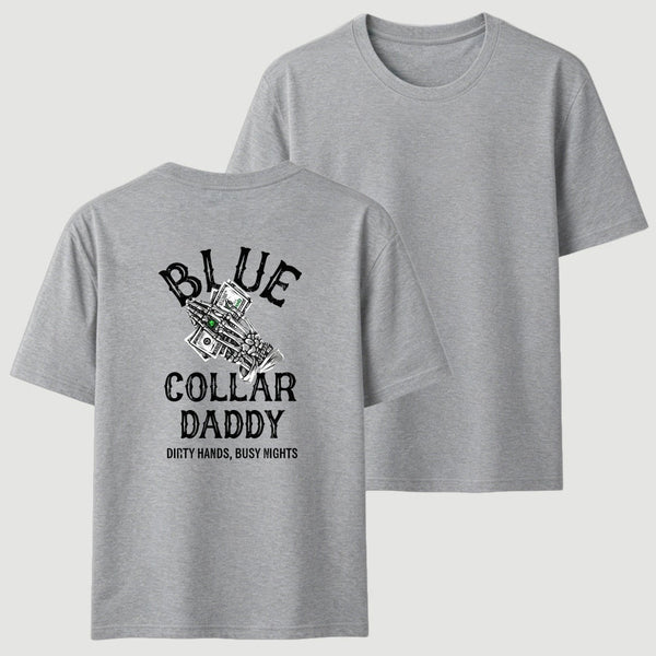 Blue Collar Daddy Printed T-Shirt