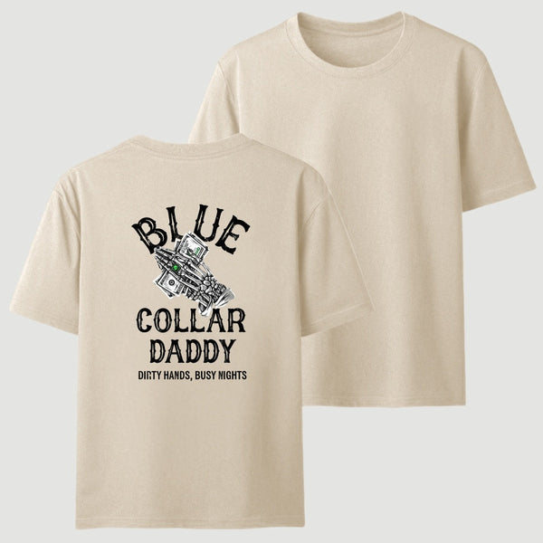 Blue Collar Daddy Printed T-Shirt