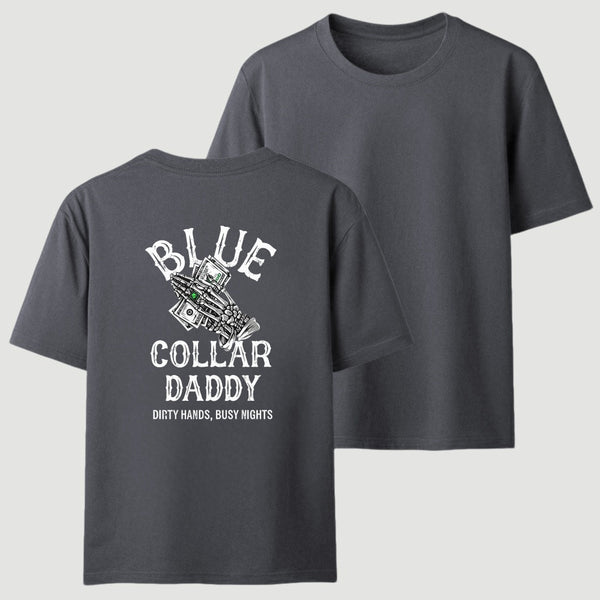 Blue Collar Daddy Printed T-Shirt