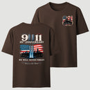 911 25th Anniversary Memorial Patriotic Two Sided T-Shirt