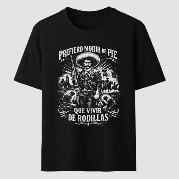 Historical Icon Emiliano Zapata Print Mexican Revolution T-Shirt