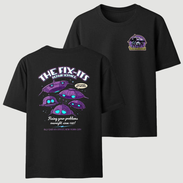 Batteries Not Included 1987 The Fix-It Repair Service Retro Sci-Fi T-Shirt