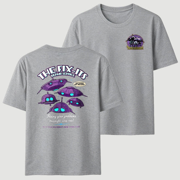 Batteries Not Included 1987 The Fix-It Repair Service Retro Sci-Fi T-Shirt