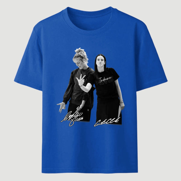 Retro 90s Sophie Cunningham Caitlin Clark Basketball T-Shirt
