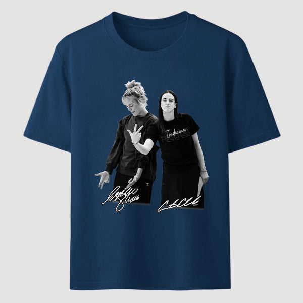 Retro 90s Sophie Cunningham Caitlin Clark Basketball T-Shirt