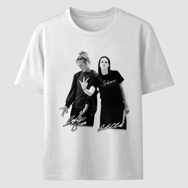 Retro 90s Sophie Cunningham Caitlin Clark Basketball T-Shirt