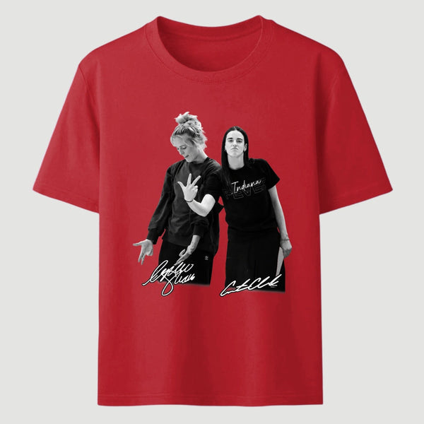 Retro 90s Sophie Cunningham Caitlin Clark Basketball T-Shirt