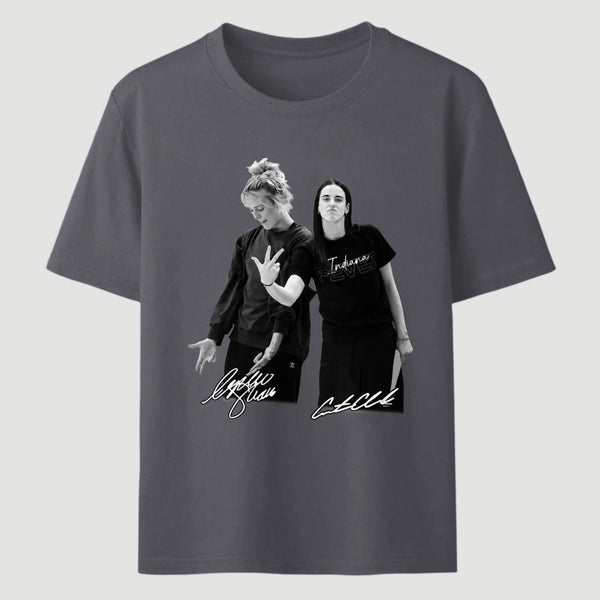 Retro 90s Sophie Cunningham Caitlin Clark Basketball T-Shirt