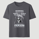 Funny Grim Reaper High Contrast Skull Graphic T-Shirt