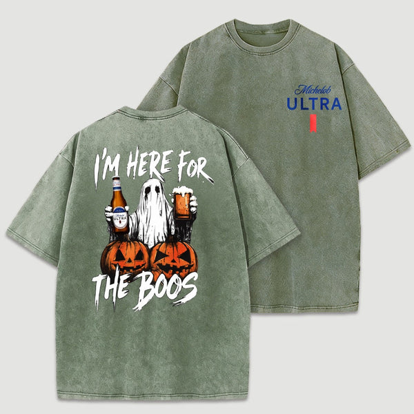 Vintage Washed Michelob Ultra Ghost I'm Here For The Boos T-Shirt
