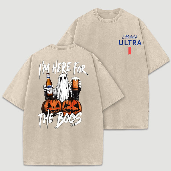 Vintage Washed Michelob Ultra Ghost I'm Here For The Boos T-Shirt