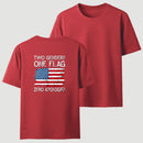 Two Genders One Flag Zero Apologies American Flag Design Unisex Classic T-shirt
