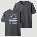 Two Genders One Flag Zero Apologies American Flag Design Unisex Classic T-shirt