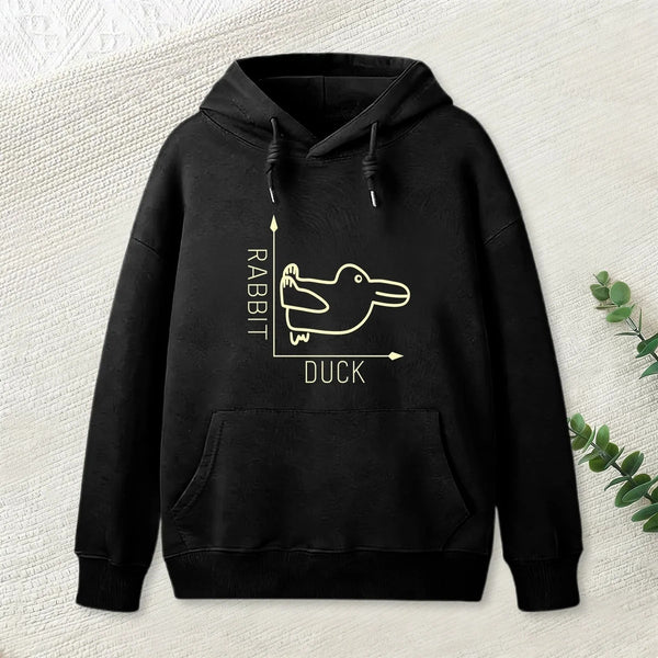 Rabbit Or Duck Funny Geek Hoodie