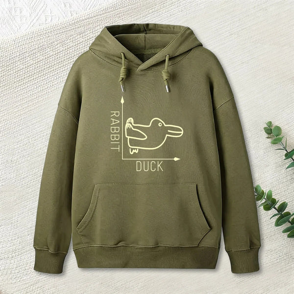 Rabbit Or Duck Funny Geek Hoodie