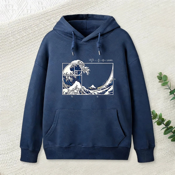 The Great Fibonacci Wave Science Geek Hoodie