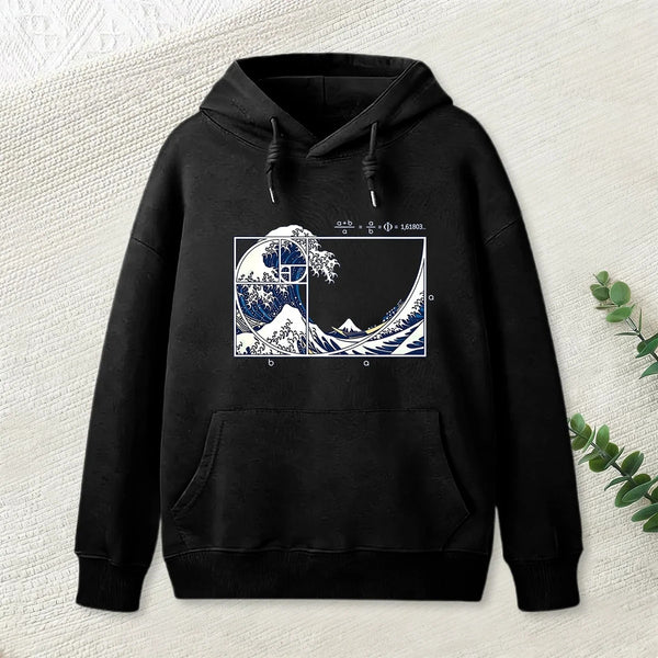 The Great Fibonacci Wave Science Geek Hoodie