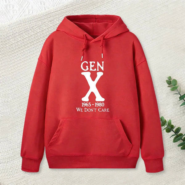 Gen X 1965 1980 We Don T Care Geek Hoodie