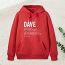 Dave Definition Funny Dave Geek Hoodie