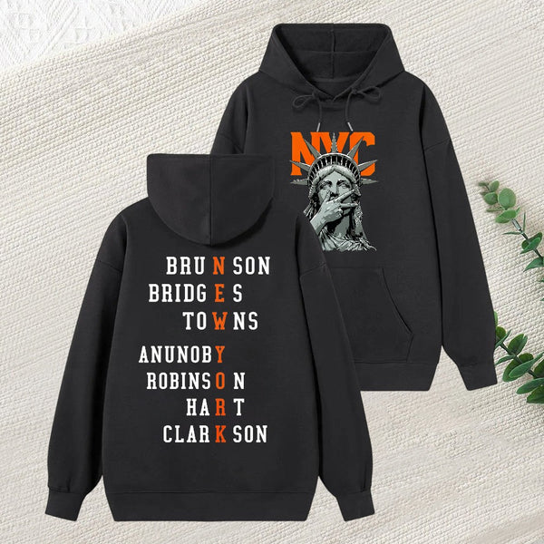 Newyork 2 Side Basketball Fans Hoodie