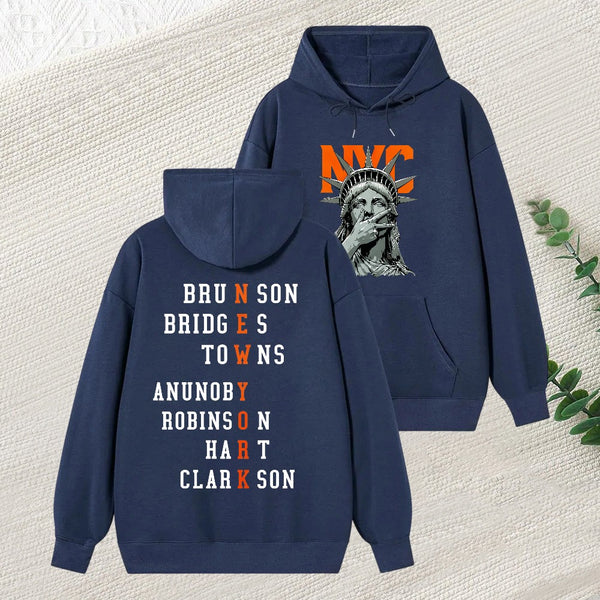 Newyork 2 Side Basketball Fans Hoodie