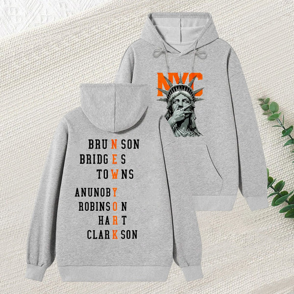 Newyork 2 Side Basketball Fans Hoodie