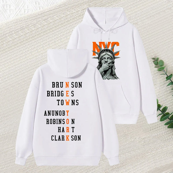 Newyork 2 Side Basketball Fans Hoodie