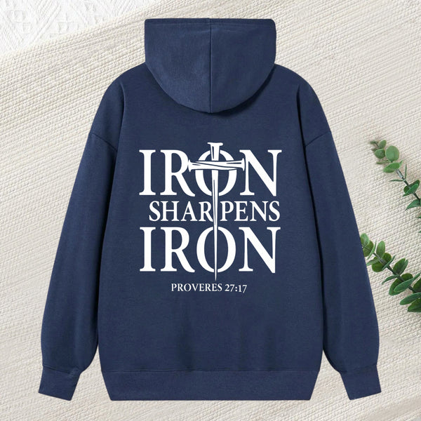Iron Sharpens Iron Proverbs 27 17 Bible Verse Unisex Classic Hoodie