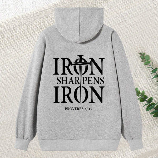Iron Sharpens Iron Proverbs 27 17 Bible Verse Unisex Classic Hoodie