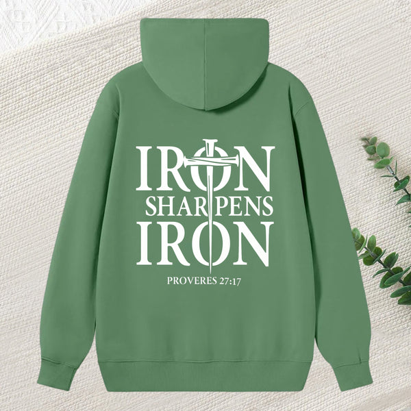 Iron Sharpens Iron Proverbs 27 17 Bible Verse Unisex Classic Hoodie