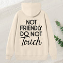 Not Friendly Do Not Touch Print Men'S Casual Streetwear Hoodies Comfy And Loose Hooded Pullover Top Hoodie