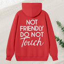 Not Friendly Do Not Touch Print Men'S Casual Streetwear Hoodies Comfy And Loose Hooded Pullover Top Hoodie